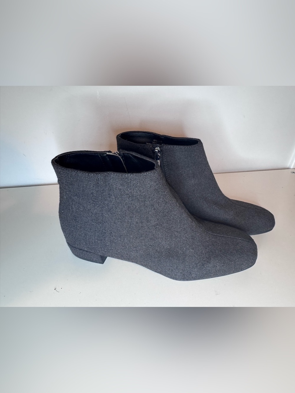Karl Lagerfeld Paris Ilayna 2 Grey Fabric Ankle Boots